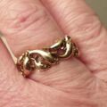 Dolphin Band Ring in 9ct Gold, a UK N 1/2 or a US 7 1/4