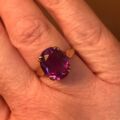 Synthetic Colour Change Sapphire Ring in 9ct Gold,  a UK J1/2 or a US 5 1/4.