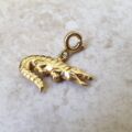 Alligator or Crocodile Charm Pendant in 9ct Gold