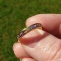 Multi Coloured Sapphire Stacking Band in 9ct Gold.