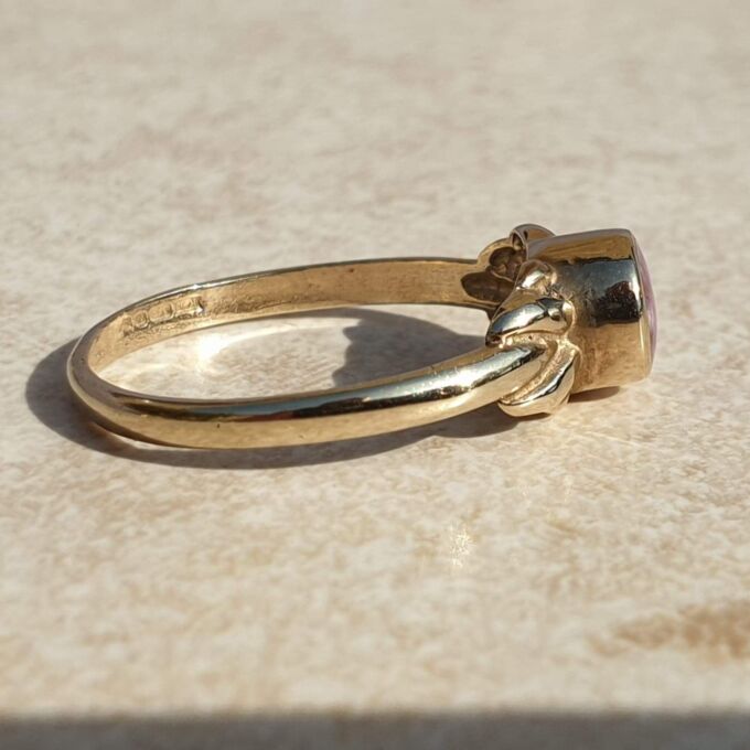 Blue John Doublet Ring in 9ct Gold,  a UK M 1/2 or a US 6 3/4.