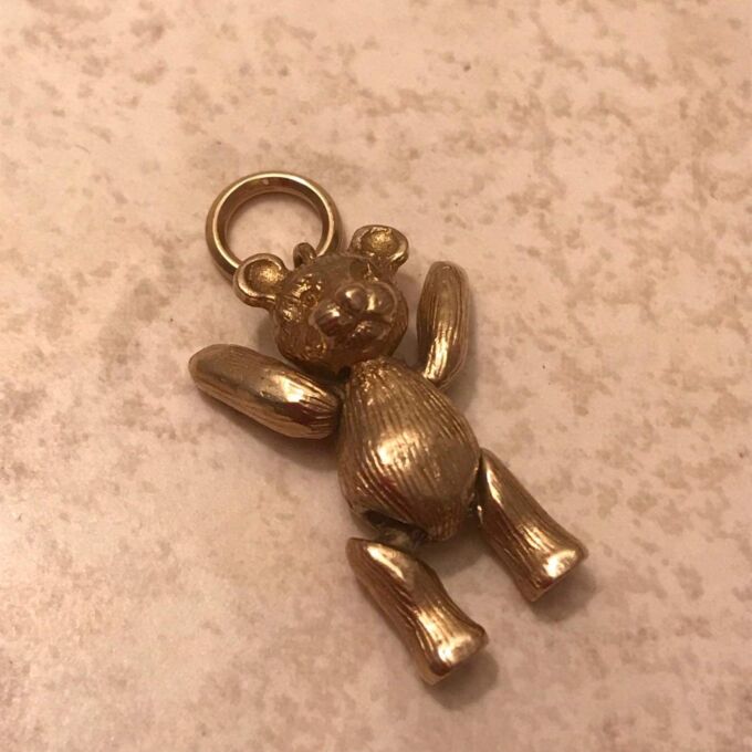 Articulated Teddy Bear Pendant In 9ct gold