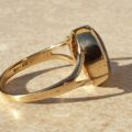 Blue John Doublet Ring in 9ct Gold,  a UK M 1/2 or a US 6 3/4.
