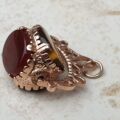 Three Stone Spinner Fob Pendant in 9ct Gold