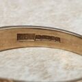 Blue Paste Half Eternity Stacking Band in 9ct Gold,  a UK M 1/2 or a US 6 3/4.