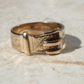 Buckle Ring in 9ct Gold,  a UK K 1/2 or a US 5 3/4.
