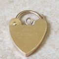 Front Engraved Fully Working Heart Padlock in 9ct Gold