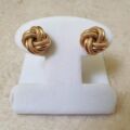 Bold Knot Stud Earrings in 9ct Gold.