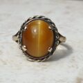 Tigers Eye Ring in 9ct Gold, a UK M 1/2 or a US 6 3/4.