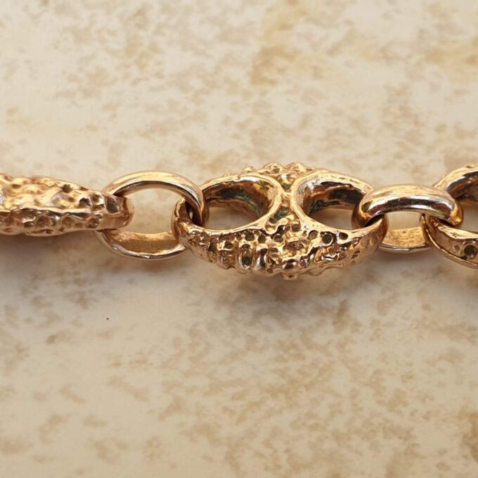 Mariner Link Bracelet in 9ct Rose Gold 7 1/2 inches