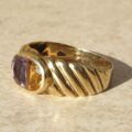Reserved – Amethyst and Citrine Ring in 9ct Gold,  a UK Q or a US 8 1/2.