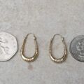 Creole Oval Hoop Earrings in 9ct Gold.