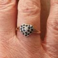 Sapphire Adorned Heart Ring in 9ct Gold.