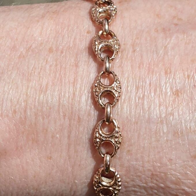 Mariner Link Bracelet in 9ct Rose Gold 7 1/2 inches