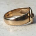Diamond Set Buckle Ring in 9ct Gold, a UK S or a US 9 1/2.