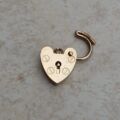 Tiny Working Heart Padlock in 9ct Gold