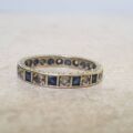 Sapphire and Spinel Full Eternity Ring in 9ct Gold, a UK M or a US 6 1/2