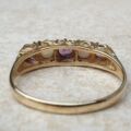 Amethyst and Opal Five Stone Ring in 9ct Gold, a UK O 1/2 or a US 7 1/2.