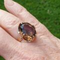 Bold Smoky Quartz Ring in 9ct Gold.