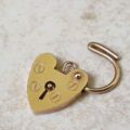 Small Plain Heart Padlock in 9ct Gold
