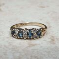 Marquise Cut Topaz and Paste Ring in 9ct Gold, a UK L or a US 6.