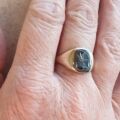 Hematite Centurion Ring in 9ct Gold,  a UK size T or a US 10.