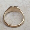 Heart Signet Ring in 9ct Gold, a UK L 1/2 or a US 6 1/4