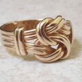 Double Lovers Knot Ring in 9ct Gold, a UK Q 1/2 or a US 8 1/2