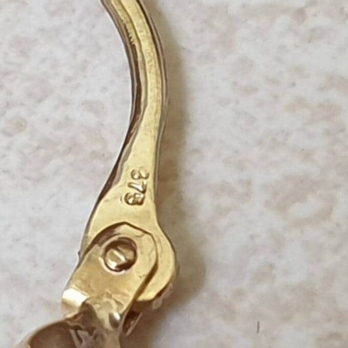 Patterned Hoop Creole Earrings in 9ct Gold