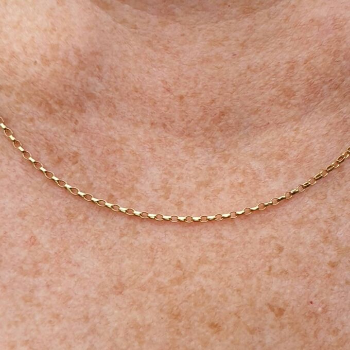 Fine Belcher Chain in 9ct Gold, 18 inch length