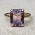Amethyst Solitaire Ring in 9ct Gold.