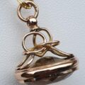 Oval Citrine Fob Pendant in 9ct Gold