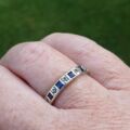 Sapphire and Spinel Full Eternity Ring in 9ct Gold, a UK M or a US 6 1/2