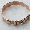 Vintage Bamboo Patterned Band in 9ct Gold, a UK (almost) N or a US 6 3/4.