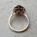 Pretty Amethyst Flower Cluster Ring in 9ct Gold, a UK L 1/2 or a US 6 1/4.