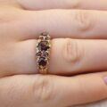 Multistone Garnet Ring in 9ct Gold,  a UK J or a US 5.