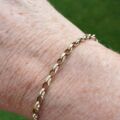 Belcher Chain Bracelet with Dog Clip, 7 1/2 inches, in 9ct Gold