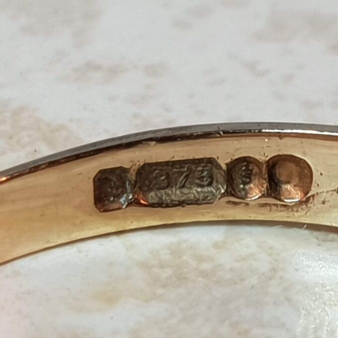 Five Stone Vintage Opal Ring in 9ct Yellow Gold, a UK N or a US 6 3/4 – 7.