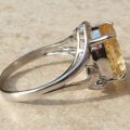 Big Fancy Citrine in 9ct White Gold.