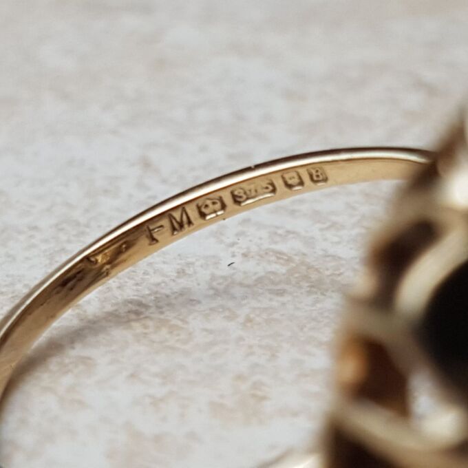 Fancy Round Quartz Solitaire Ring in 9ct Gold, a UK N or a US 7