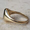 Oval Bloodstone Signet Ring in 9ct Gold, a UK M 1/2 or a US 6 3/4