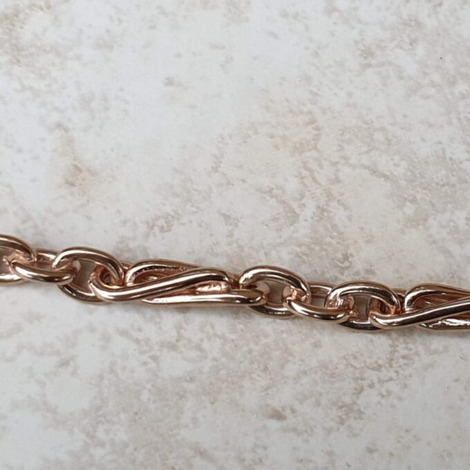 Fancy Twisted Link Bracelet in 9ct Rose Gold