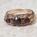 Garnet Gypsy Ring in 9ct Gold.