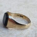 Squared Onyx Signet Ring in 9ct Gold, a UK J 1/2 or a US 5 1/4