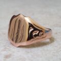 Shield Signet Ring in 9ct Rose Gold.