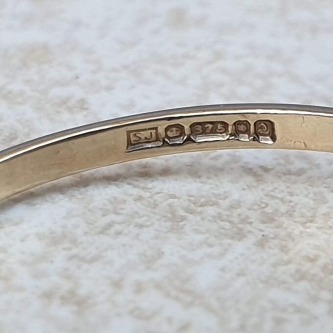 Sapphire and Diamond Ring in 9ct Gold,  a UK S or a US 91/2.