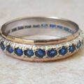 Synthetic Blue Spinel Full Eternity Ring in 9ct Gold, a UK P or a US 7 3/4