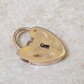 Engraved Front Small Padlock in 9ct Gold