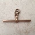 Plain T Bar Pendant Fob in 9ct Rose Gold