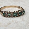 Emerald and Diamond Ring in 9ct Gold, a UK L or a US 6.